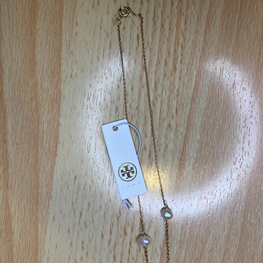 Tory Burch Gold/Pearl Long Necklace - Picture 6 of 6